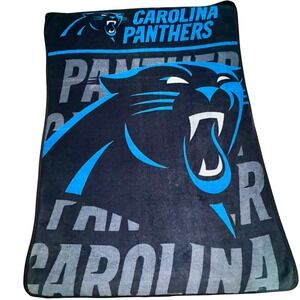 Northwest‎ Carolina Panthers NFL Plush Throw Blanket 42x60 Blue Black Fleece